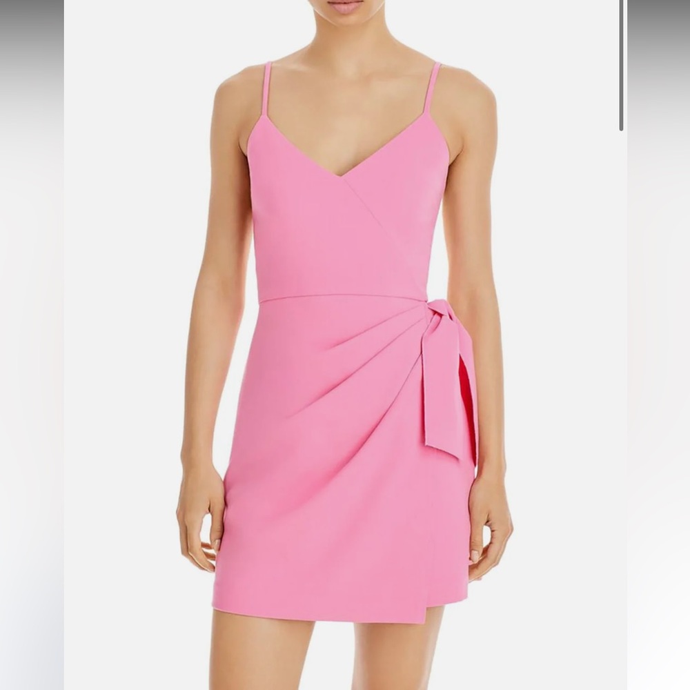 French Connection Whisper Womens Side Tie Short Mini Dress